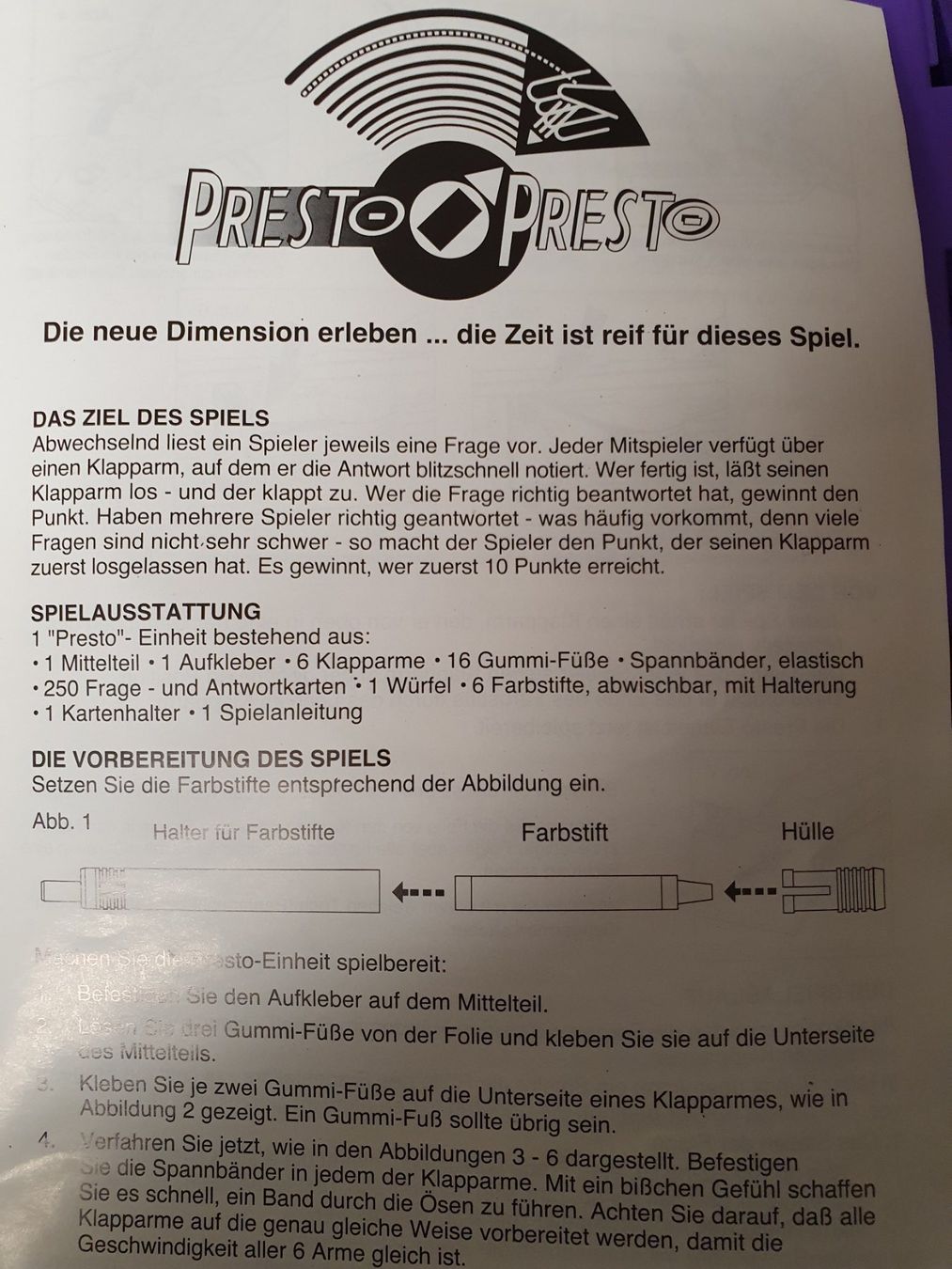 Parker Jeux: Presto Presto / Brettspiel Parker – D'occasion à Oberdorf BL par BaldenEagle 1