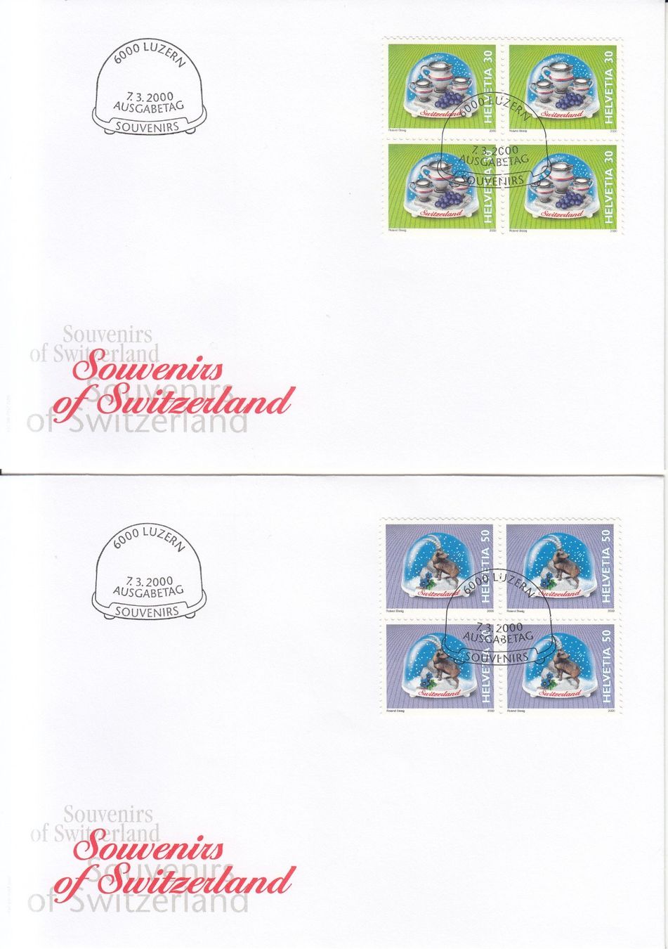Tutti i francobolli: SBK 990 - 995 im 4er-Block FDC – Usato da Bürglen TG venduto da StampGraf 2