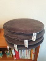 Samtkissen Sitzkissen grau sehr guter Zustand