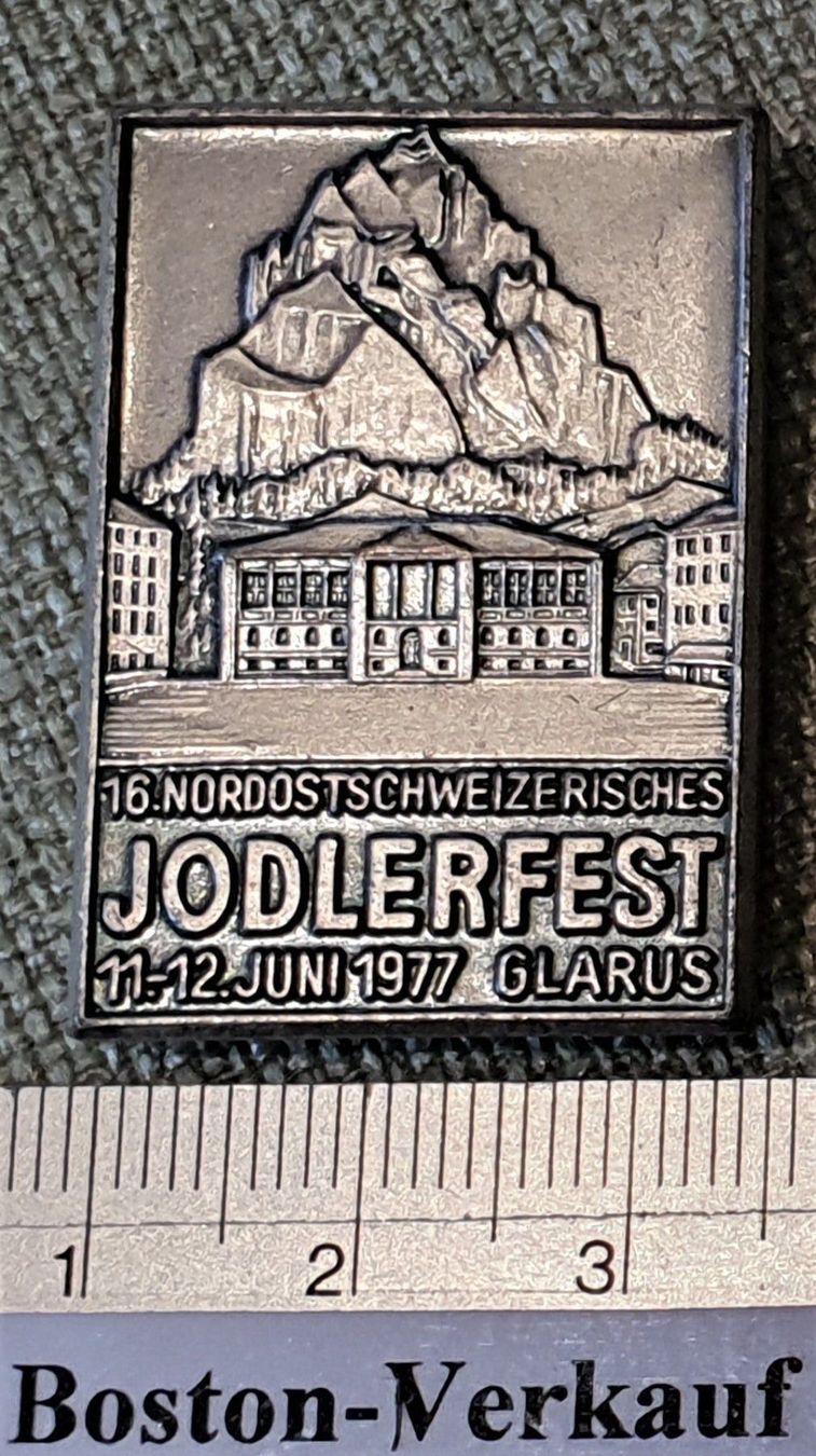 Medaillen: D320 - Nordostschweizerisches Jodlerfest Glarus 1977 – Gebraucht aus Reinach BL von Boston-Verkauf 2