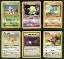 Vintage Pokémon Karten Base-Set 2 EN 2000 Lot of 6