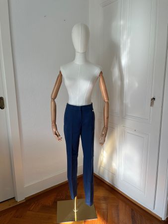Stylish Blue Trousers - Slim Fit, Perfect for Spring!