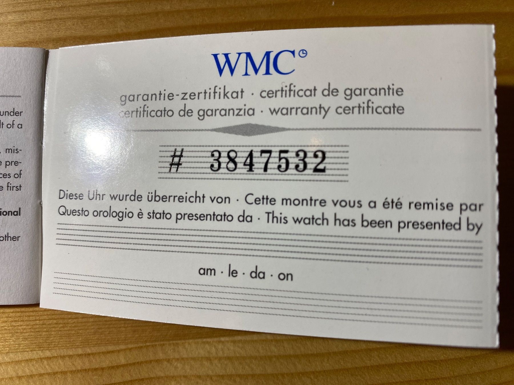 Uhren: WMC -Armbanduhr  -   J + S  Coach – Neu und originalverpackt aus Herisau von Fissore 8