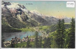 St. Moritz - Generalansicht - Litho