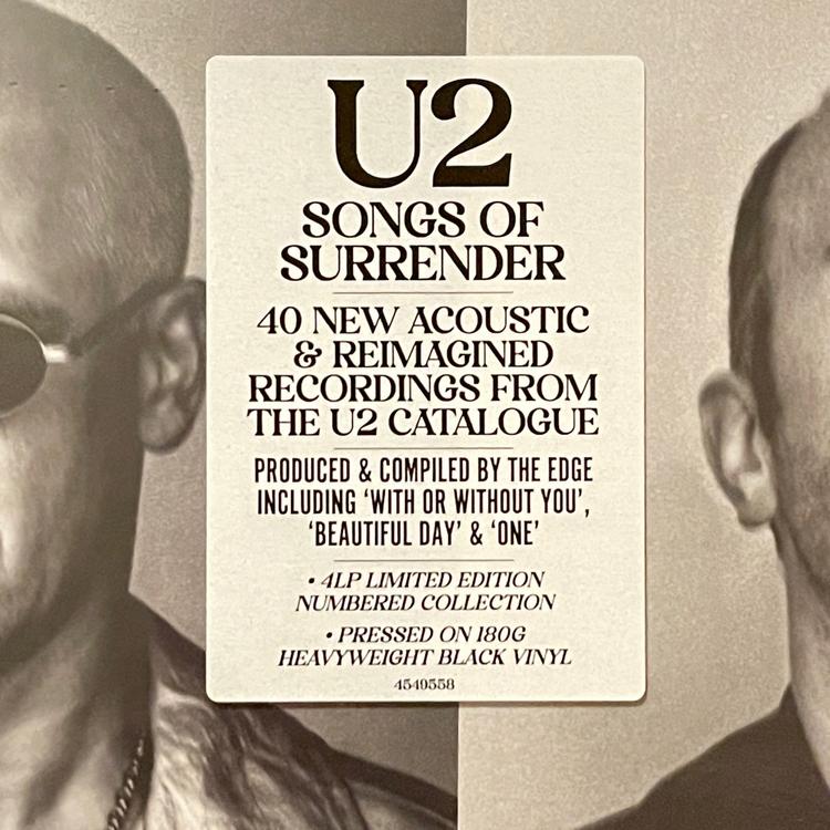 U2 – Songs Of Surrender (limited 4LP) numéroté (25020) | Acheter