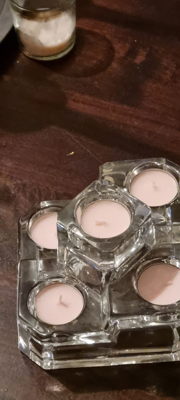 Portacandele: Partylite Teelichthalter "Kristallstufen" – Usato da Basel venduto da Jcva 7