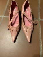 Rosa Lederhalbschuhe 37