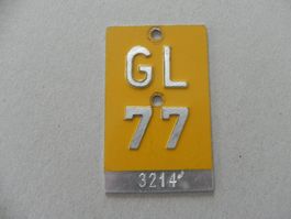 Mofanummer  Nr. Mofa No  Nummer GL 77 Glarus 1977 Geschenk