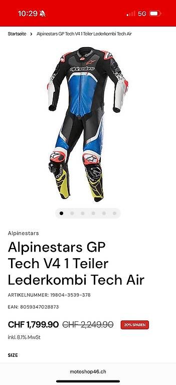 Go-Kart: Alpinestars Gp tech V4 50 – Usato da Leibstadt venduto da Vale464646 1