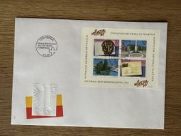 Schweiz - 1990 Nationale Briefmarkenausstellung Block FDC
