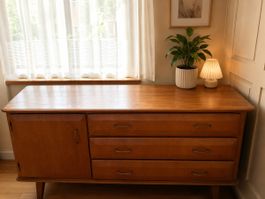 Alte Kommode Holz Vintage 3 Schubladen 1 Tür