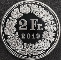 2 Franken 2019 stgl. / aus Münzsatz