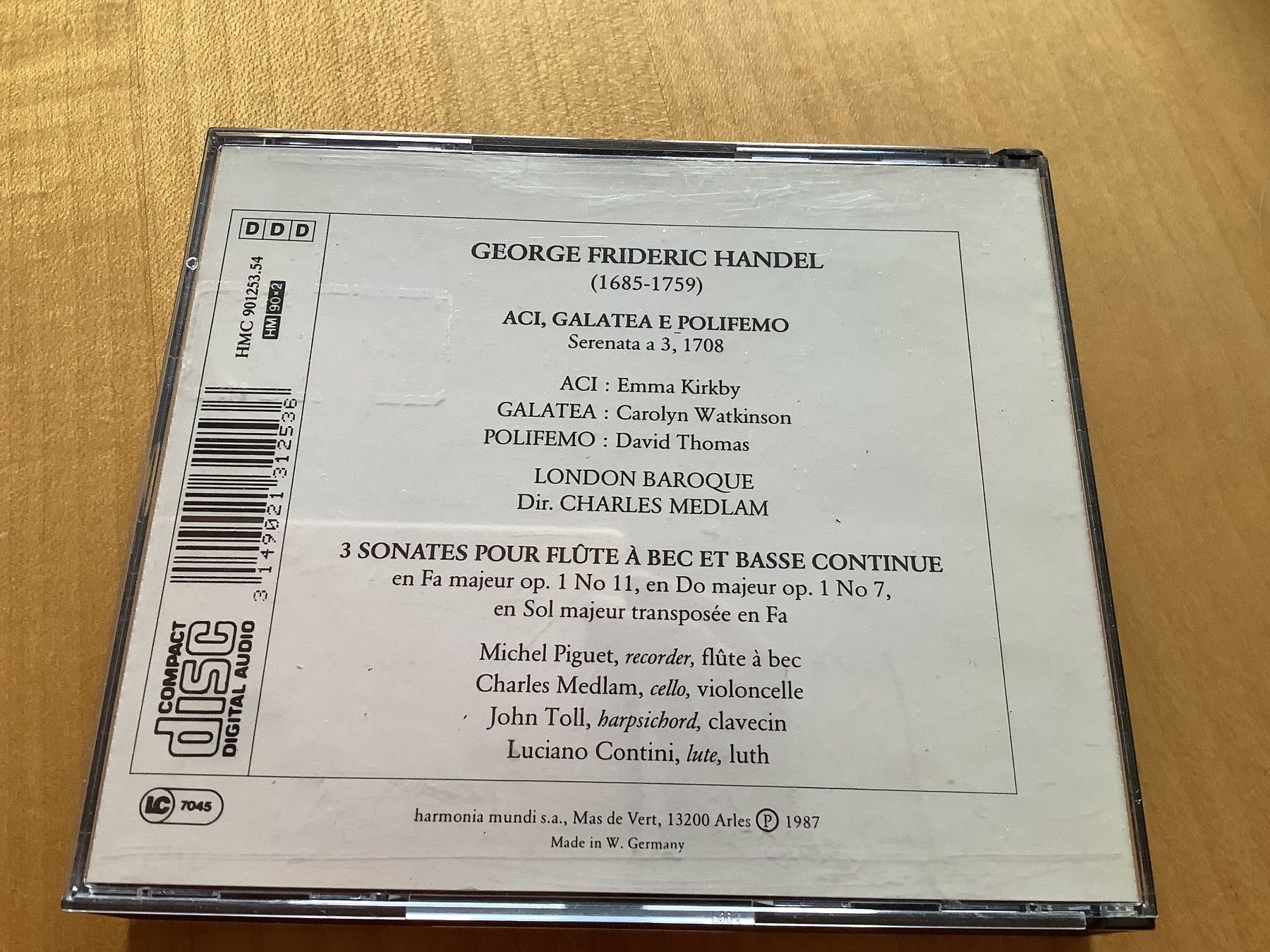 CD: Handel Aci, Galatea e Polifem – Usato da Zürich venduto da airyfairy 1