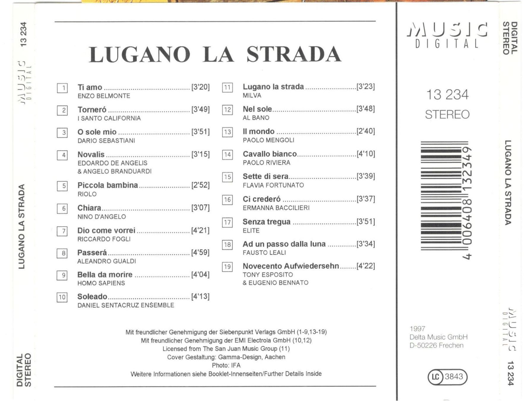 CD: Lugano La Strada CD 19 Italo-Hits – Usato da St. Margarethen TG venduto da ursk10 1