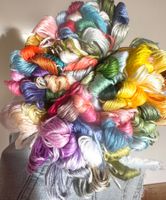 100 x Garn Stickgarn Armbändeli Knüpfen Basteln gratisNadeln