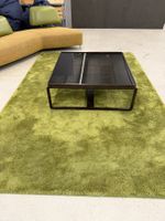 Couchtisch Glasplatte Metallgestell dunkel guter Zustand
