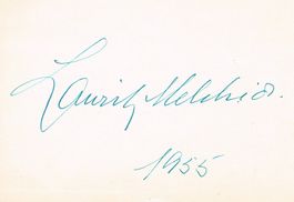 Lauritz Melchior 1890-1973 Autogramm signiert Karte 9x13cm