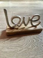 Dekoration/Holz Love und Alu/NEU/OVP