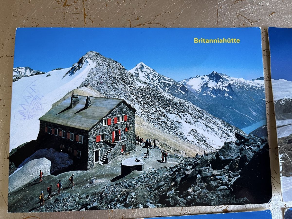 Cartoline postali: Originale Schweizer Alpen Hütten Postkarten, 4 Stück – Usato da Rüti ZH venduto da Walti0 2