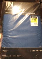 Neues Jersey Fixleintuch, 2x 90-100x200cm, Dunkelblau!