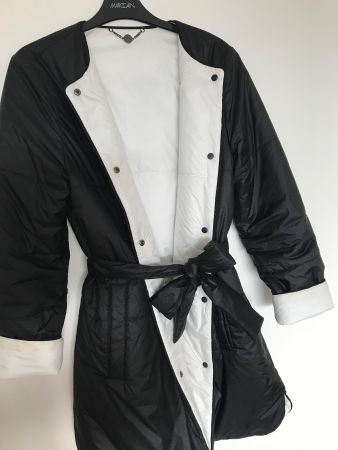 Marc Cain Steppmantel wendbar, schwarz/weiss