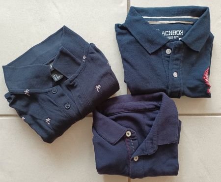3-teiliges, gut erhaltenes Poloshirt-Set, Grösse 164