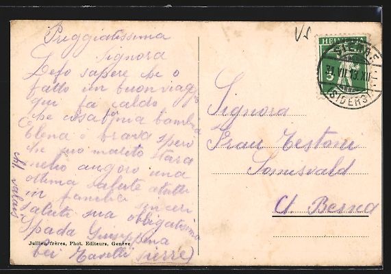 Cartoline postali: AK Sierre, Vue générale, 1913 – Usato da Berlin venduto da bartko-reher 1