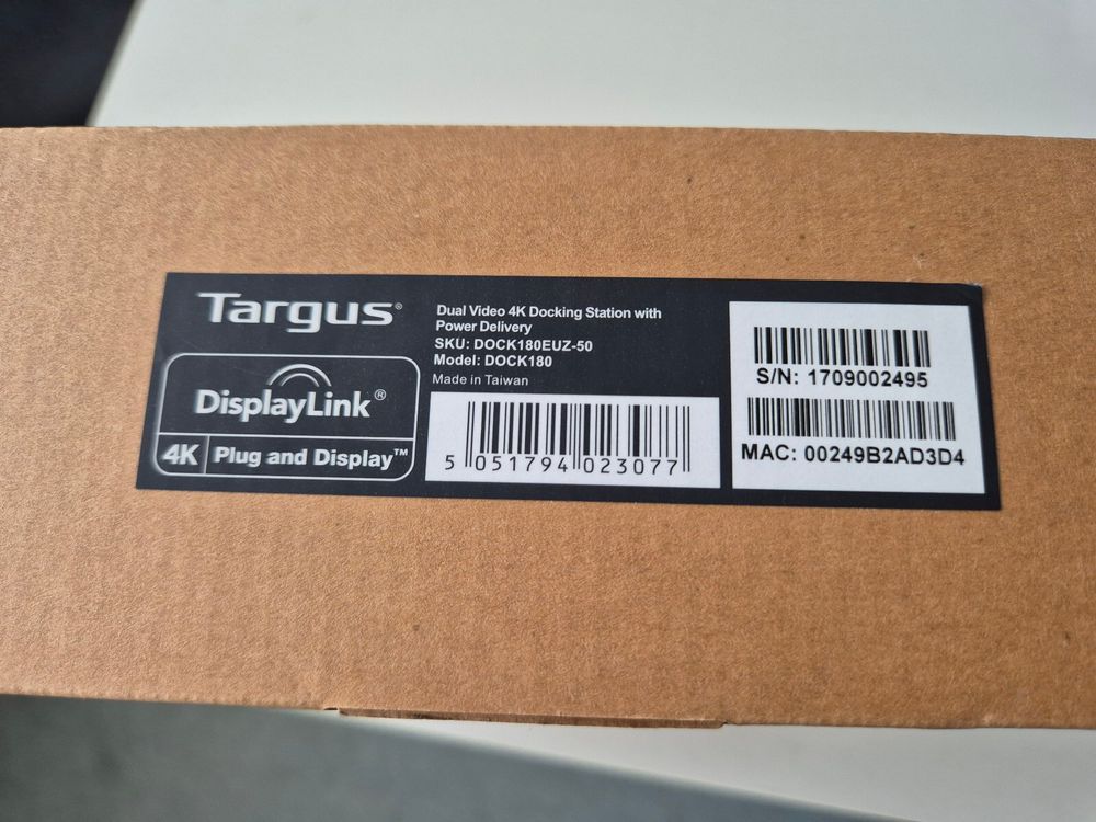 Targus Dual Video 4K Docking Station (Neu und originalverpackt) in ...