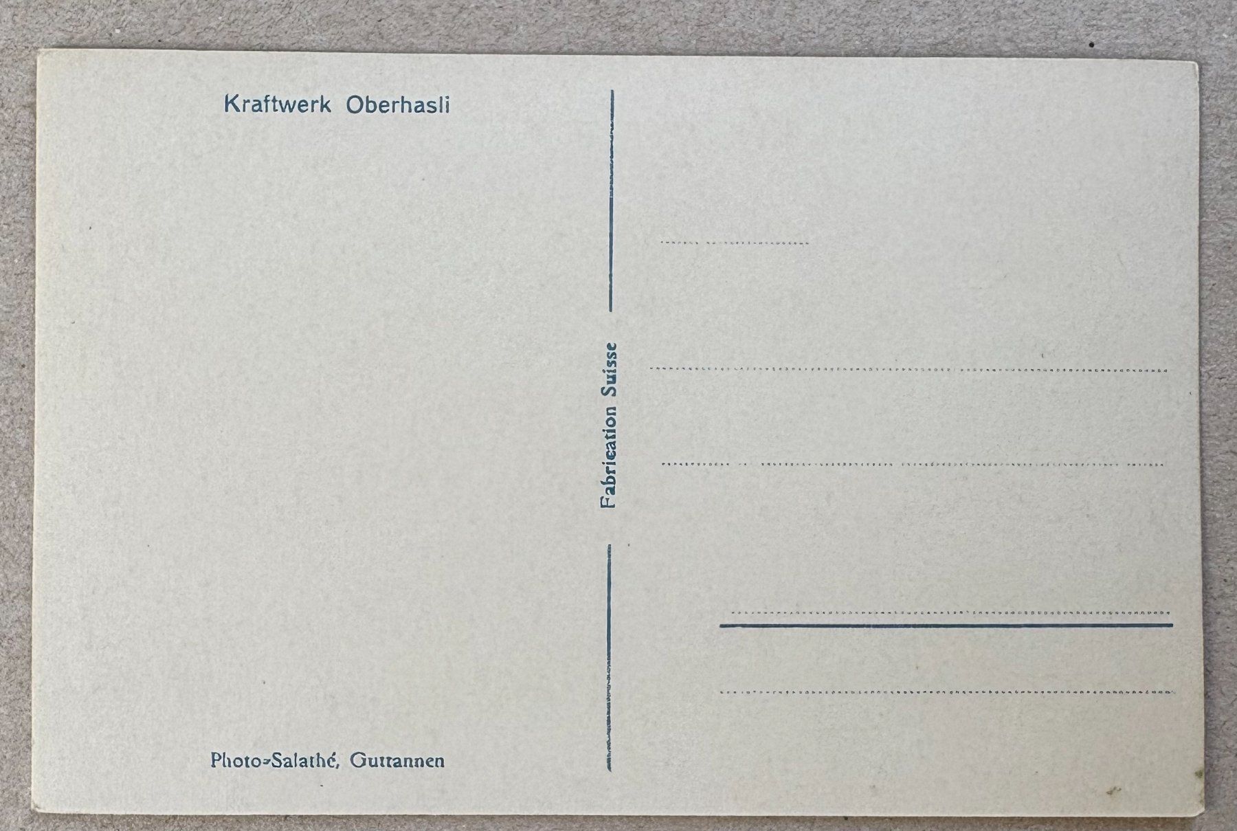 Cartoline postali: KRAFTWERK OBERHASLI SPITALLAMMSPERRE – Usato da Ostermundigen venduto da Heavenmaus75 1
