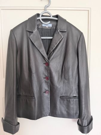 Lederjacke von Gerard Darel, Gr. 42, dunkelbraun, wie neu