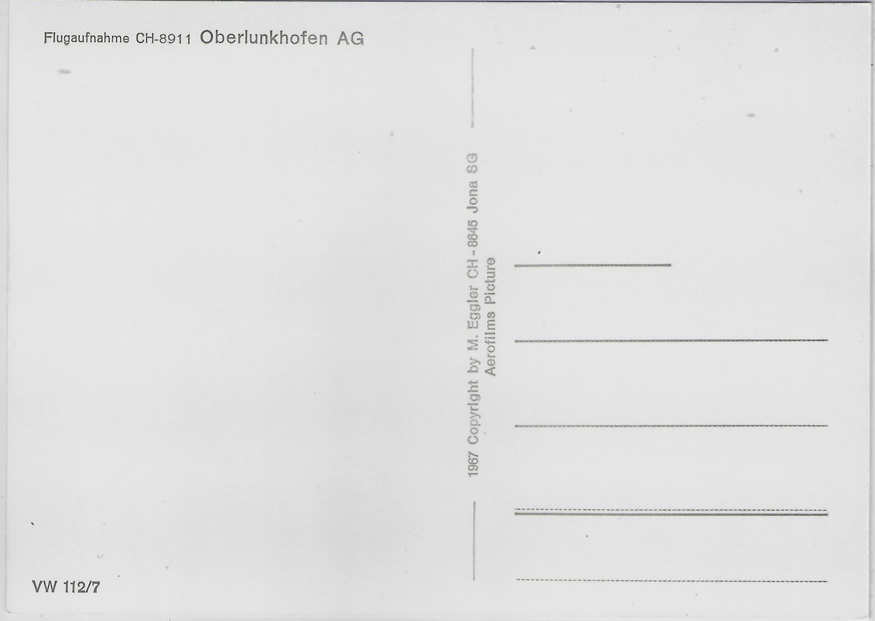 Cartoline postali: Flugaufnahme Oberlunkhofen AG – Antico da Ettingen venduto da Kartenplanet 1