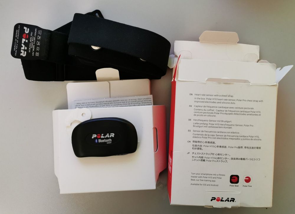 Sangle Poitrine Polar H10/H9/H7 - Réglable Et Confortable - Capteur Fréquence Cardiaque - Rouge