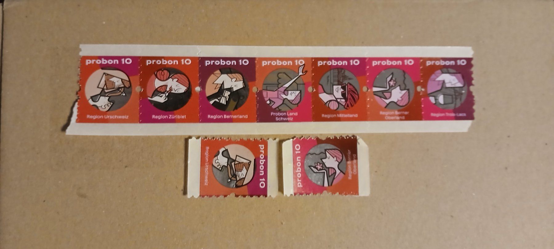 Timbres & points: 9 x 10 Probons – Neuf avec emballage d'origine à Zürich par sebime0