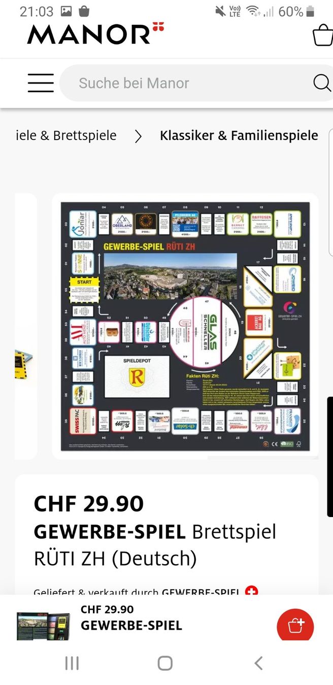 Giochi: Gesellschaftsspiel Brettspiel Rüti ZH – Nuovo e nell'imballaggio originale da Eschenbach SG venduto da SanFranciscoCalifornia
