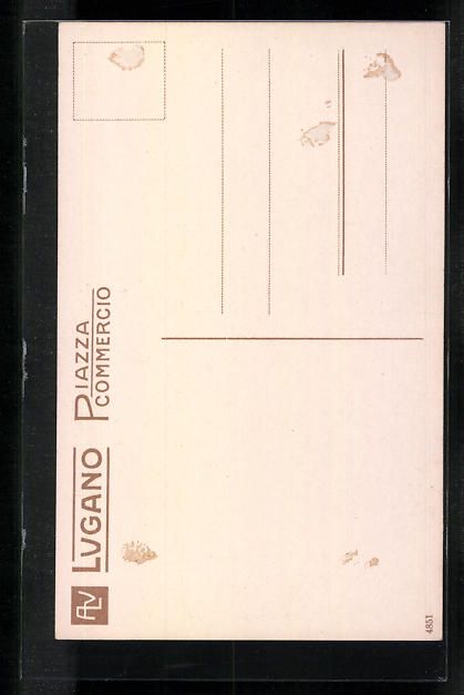 Cartoline postali: AK Lugano, Piazza Commercio – Usato da Berlin venduto da bartko-reher 1