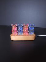 Lampe oursons résine colorée, idée cadeau hivernale !