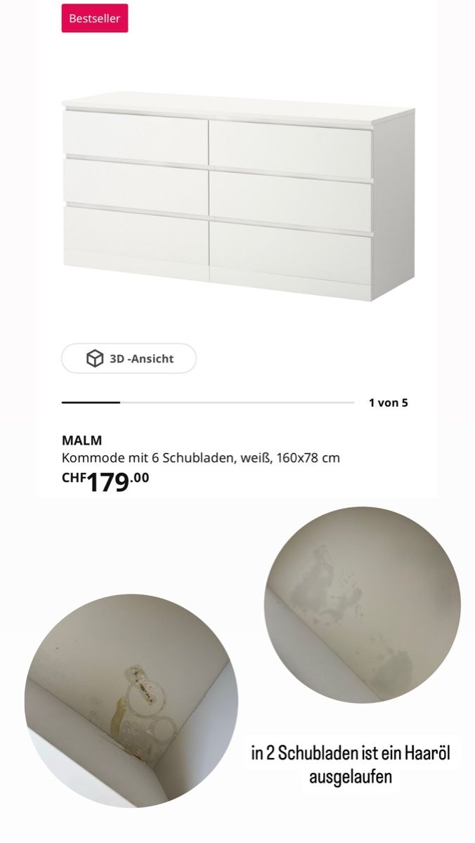 Commodes: IKEA Malm Kommode – D'occasion à Kerns par ram_8f8t