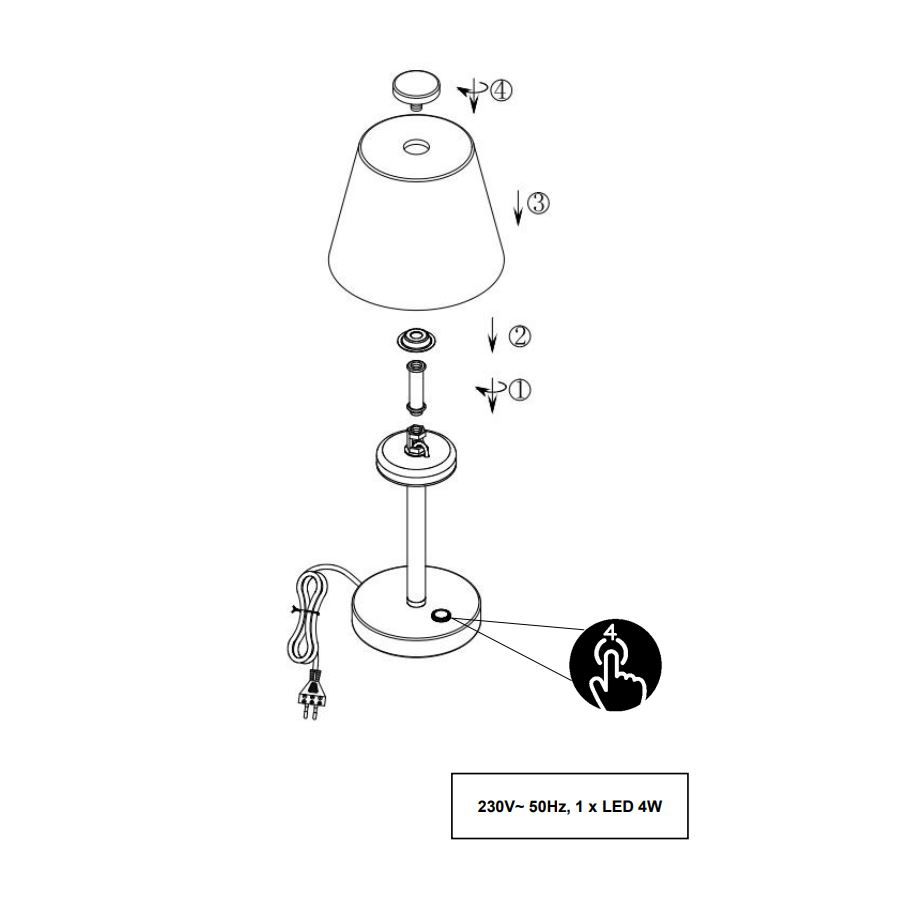 Lampade: LED Tischleuchte, Nachttischleuchte – Nuovo (secondo la descrizione) da Kreuzlingen venduto da Smart-Light 3