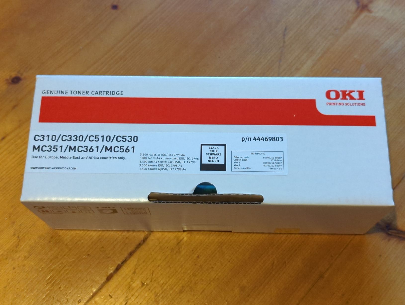 Oki Cartucce per stampanti & toner: OKI Toner schwarz – Nuovo e nell'imballaggio originale da Marthalen venduto da ndrs
