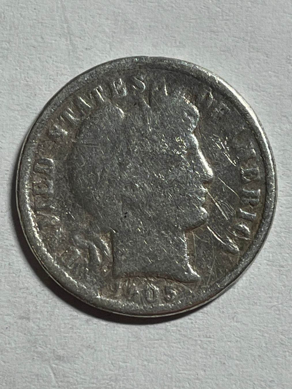 Tutti le monete: (87) Barber Dime 1905 USA – Usato da Aesch BL venduto da masmusgo