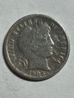 (87) Barber Dime 1905 USA