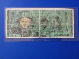 20 Papeete (Non-Nogotiable)Note aus Indochina, Rarität?