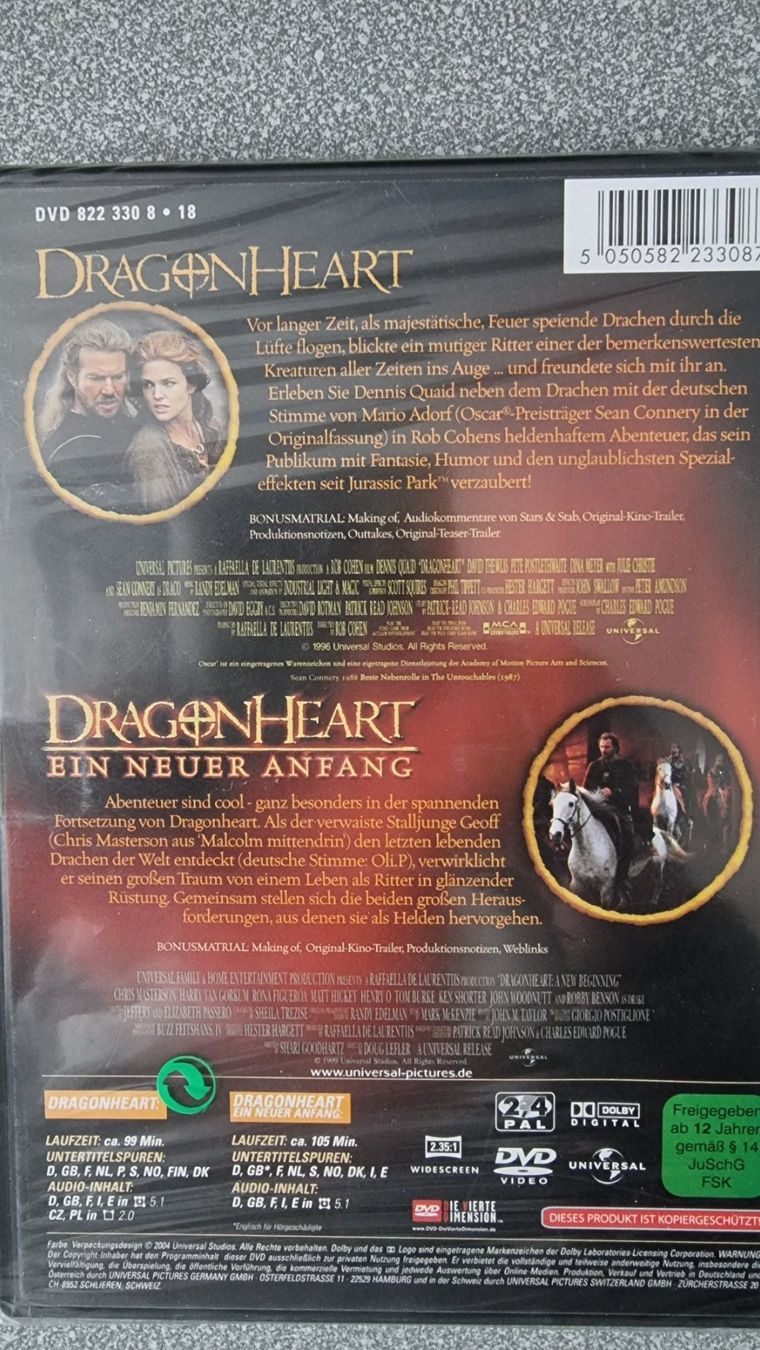 Tous les DVDs: DVD Dragonheart 1 & 2 – D'occasion à Oetwil am See par fineli2 1