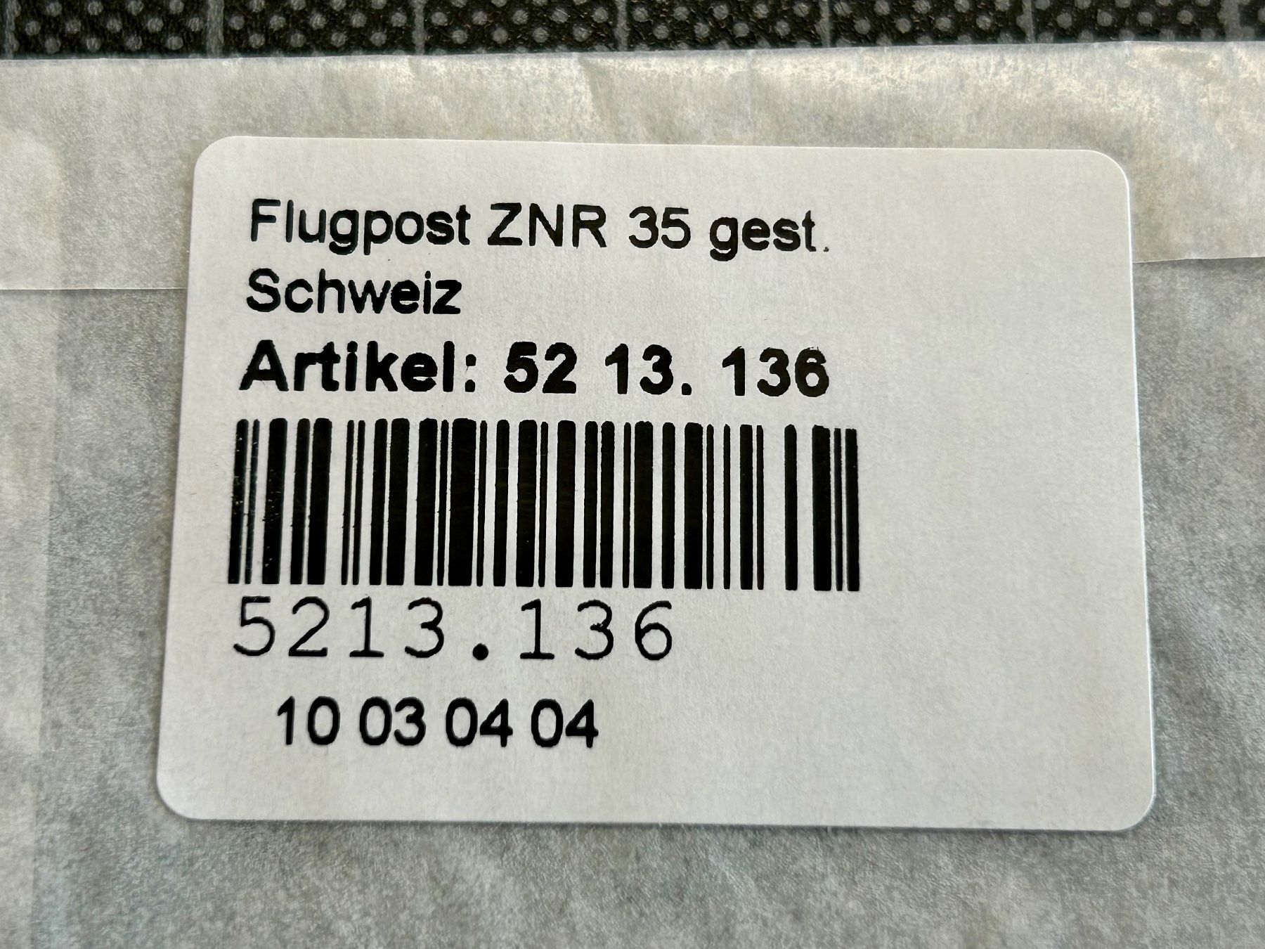 Alle Briefmarken: Flugpost ZNR 35 gest., Schweiz - ungeprüft – Gebraucht aus Braunau von Duczelli 2