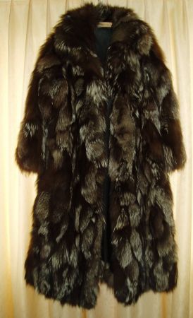PELZMANTEL SILBERFUCHS   **mit Beleg**