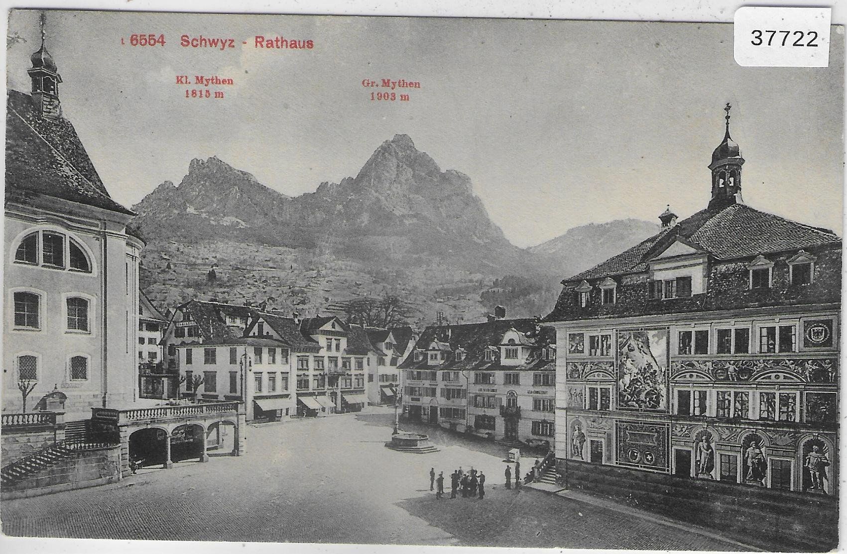 Cartoline postali: Schwyz - Rathaus - animee – Usato da Ettingen venduto da Kartenplanet