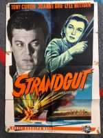 Vintage Strandgut Filmplakat Tony Curtis 1953/54  by Mate