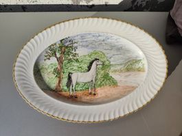 Schale Pferd aus Porzellan handbemalt