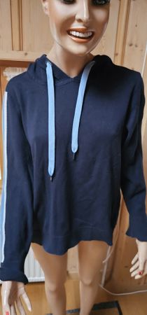 Cecil Hoodie mit Kapuze Grösse L, Dunkelblau mit Streifen!