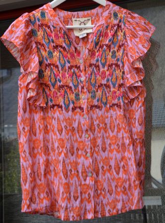 Figue Paillettenbluse / blouse à paillettes S